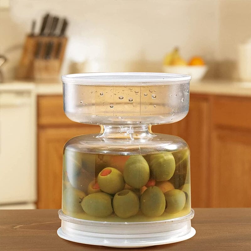 PicklePal - Conteneur pour cornichons et olives avec passoire