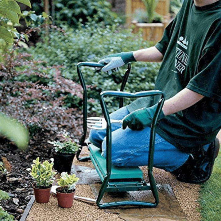 GardenEase - Tondeuse de genoux de jardin et siège avec sac à outils