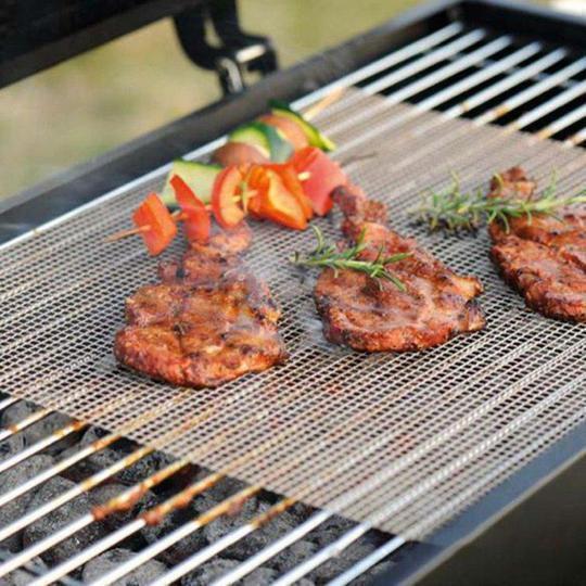 Grillfine BBQ Grillnetz / Tapis de Grill | Antiadhésif & Réutilisable | Résistant à la chaleur jusqu'à 370 °C | Pour Viande, Poisson & Légumes