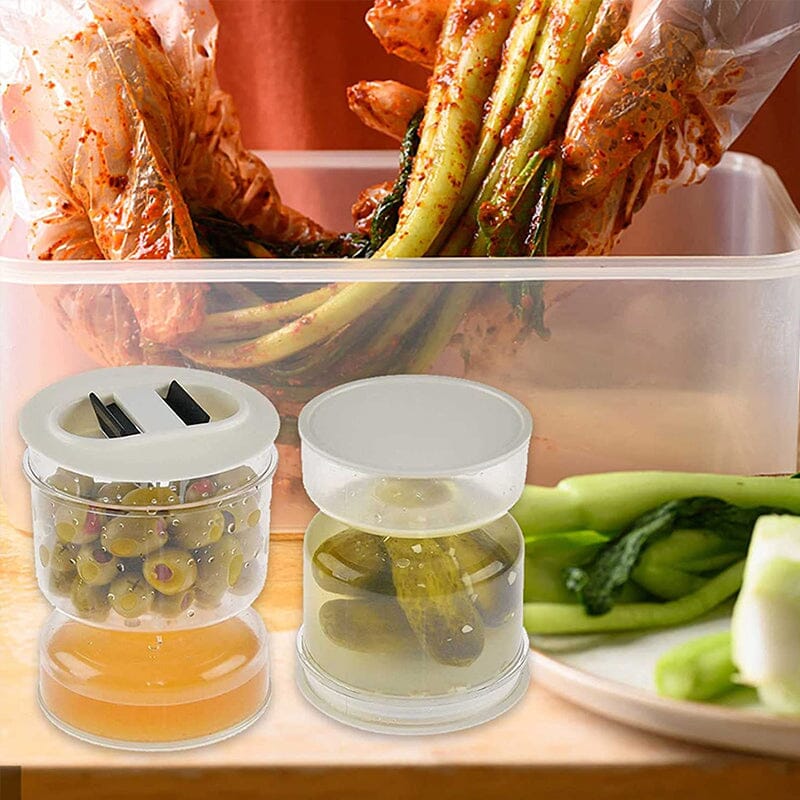 PicklePal - Conteneur pour cornichons et olives avec passoire