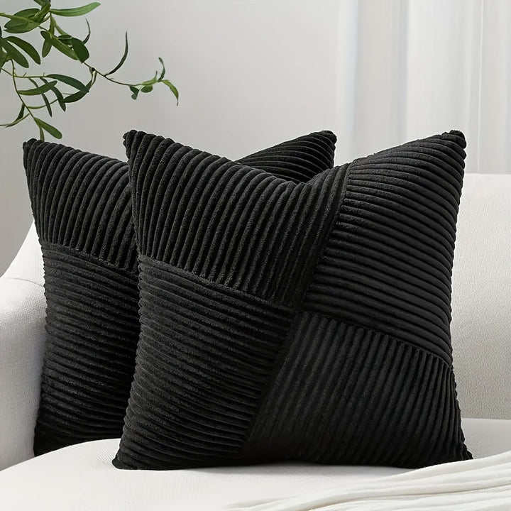 Set de housses de coussin NordLiv | Style Boho | Velours doux | 2 pièces, 45×45 cm, 50x50 cm