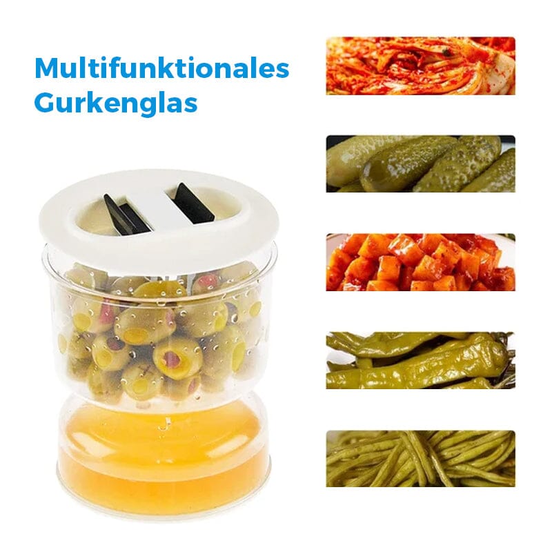 PicklePal - Conteneur pour cornichons et olives avec passoire