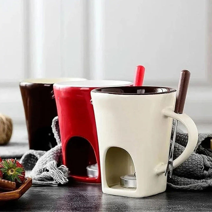ChocoLuxe – Bol à fondue en céramique pour fromage et chocolat