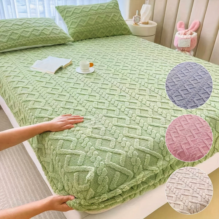 SleepVel - Nouveau Drap-housse en Flanelle Velours
