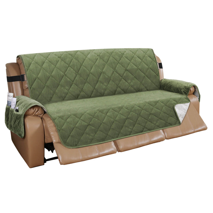 VelvetGuard Housse de canapé | Flanelle de luxe | Antidérapante & Lavable | Pour canapés 3 places jusqu'à 198 cm