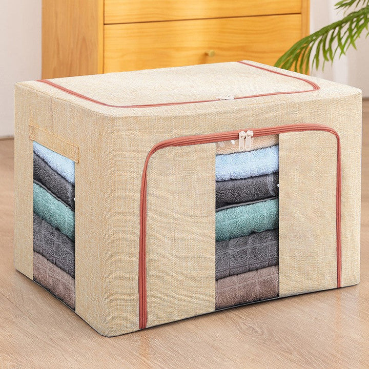 FoldiView - Boîte de rangement pliable avec cadre en métal et fenêtres
