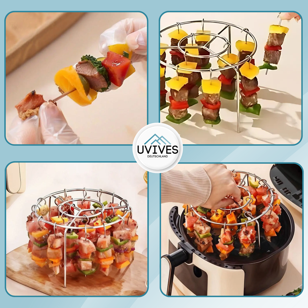 CrispGrill Set – Profitez d'aliments croustillants sans fumée ni graisse !