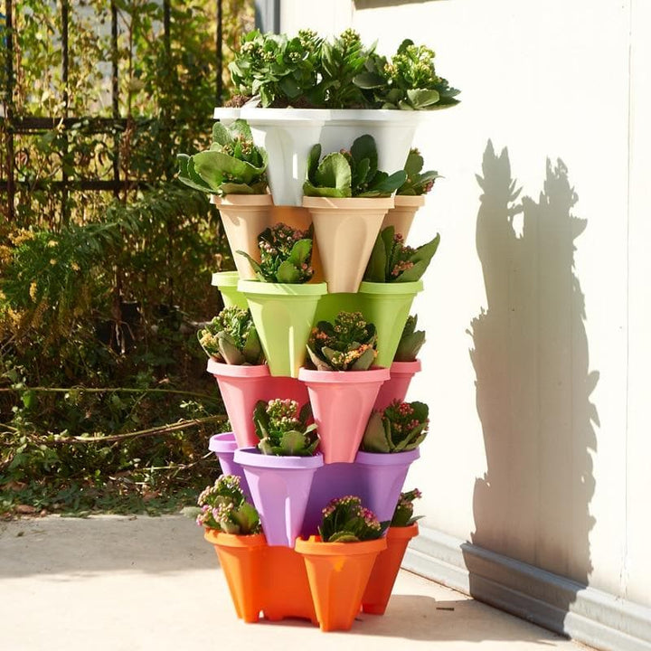 1+1 GRATUIT | VertiFlora - Pots de fleurs empilables verticaux