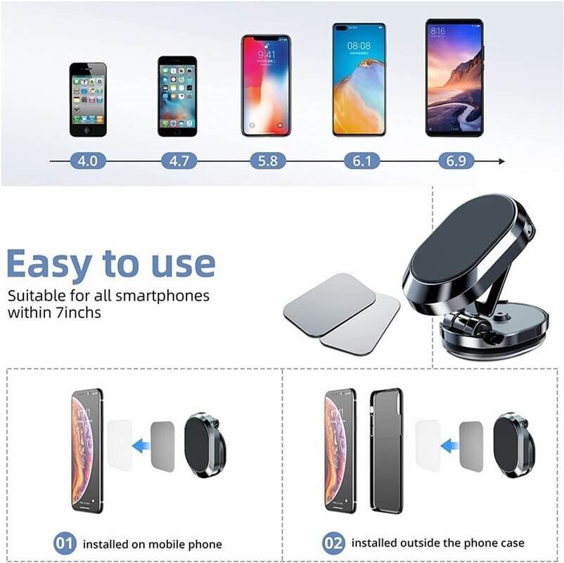1+1 GRATUIT | PhoneSnap - Support de téléphone magnétique pliable