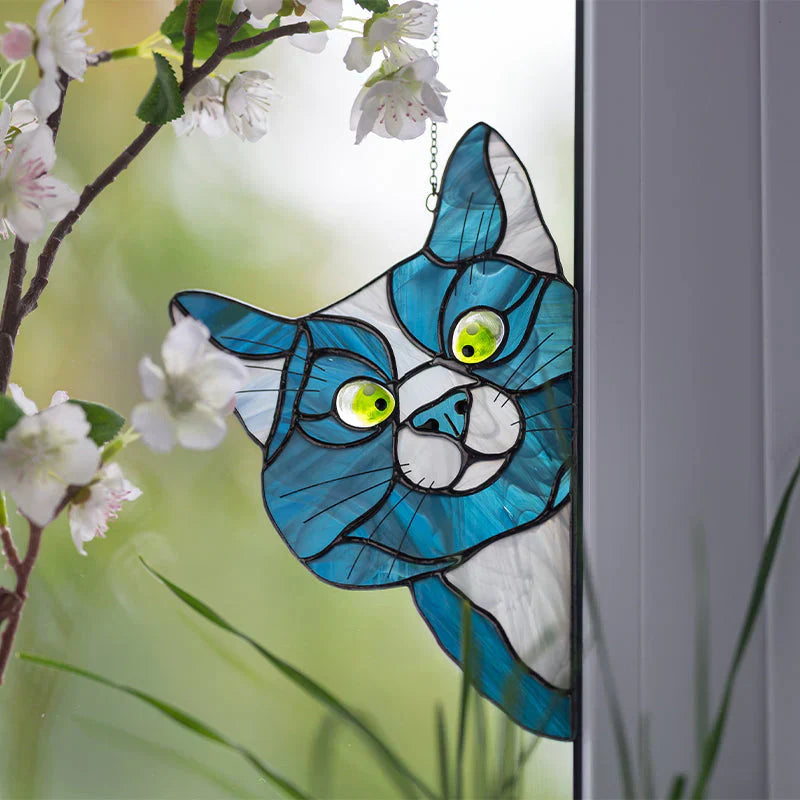 CatPeek – Attrape-soleil en chat fait main pour votre fenêtre !