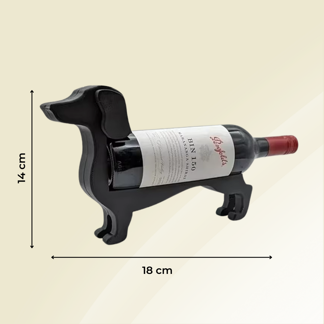 Support de bouteille de vin Dackel CorkHound | Design original | Stable & décoratif | Pour 375–500 ml