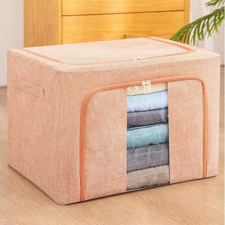 FoldiView - Boîte de rangement pliable avec cadre en métal et fenêtres