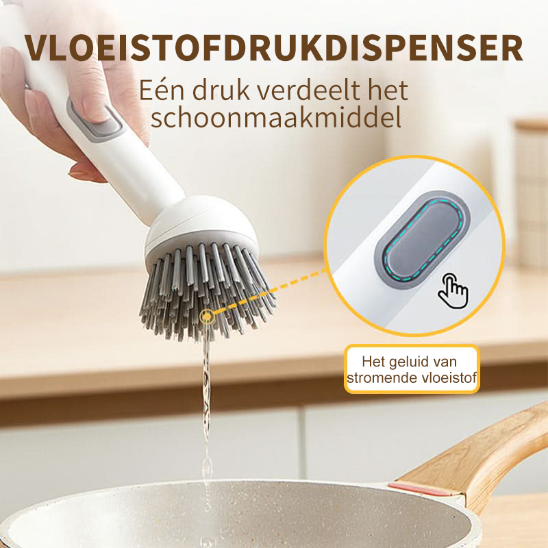 2+1 GRATUIT | 360Scrub – Brosse à vaisselle avec long manche et tête rotative