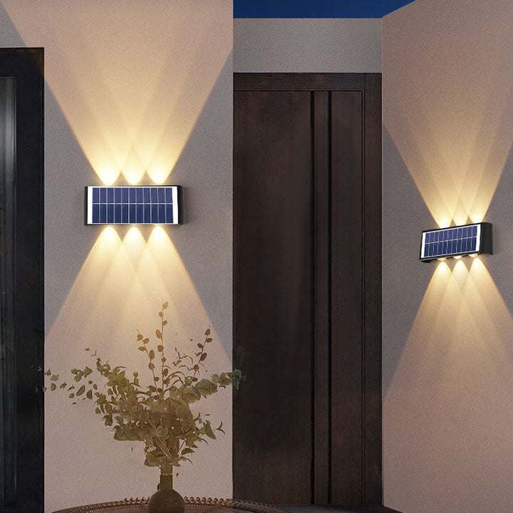 Lumiora Moderne Applique Solaire-LED pour Extérieur | Design Rectangulaire | IP56 Étanche | Différentes Tailles & Intensités Lumineuses