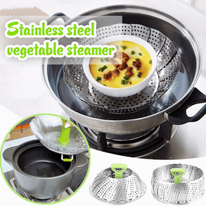 SteamEase – Insert de cuisson vapeur en acier inoxydable pliable
