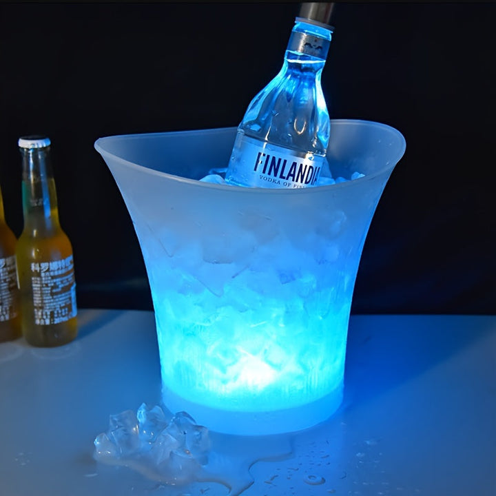 LumiChill Seau à Glace LED | Seau de 5L | Fonctionne sur Batterie | Décoration de Fête & Événement