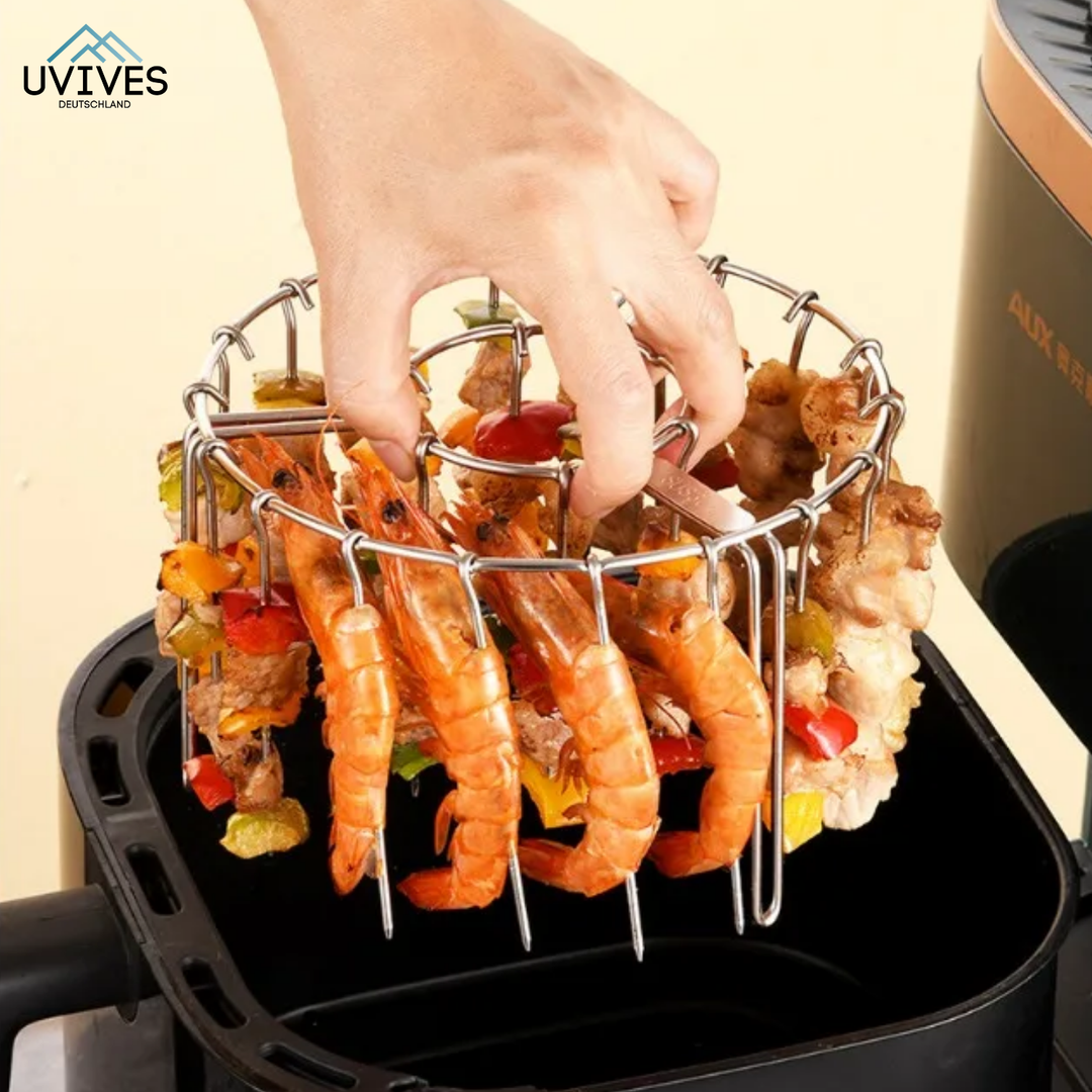 CrispGrill Set – Profitez d'aliments croustillants sans fumée ni graisse !