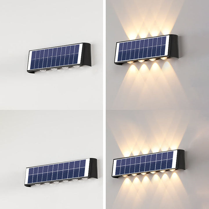 Lumiora Moderne Applique Solaire-LED pour Extérieur | Design Rectangulaire | IP56 Étanche | Différentes Tailles & Intensités Lumineuses