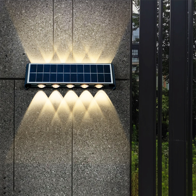 Lumiora Moderne Applique Solaire-LED pour Extérieur | Design Rectangulaire | IP56 Étanche | Différentes Tailles & Intensités Lumineuses
