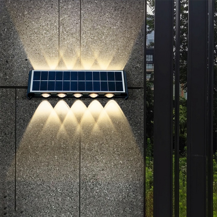Lumiora Moderne Applique Solaire-LED pour Extérieur | Design Rectangulaire | IP56 Étanche | Différentes Tailles & Intensités Lumineuses