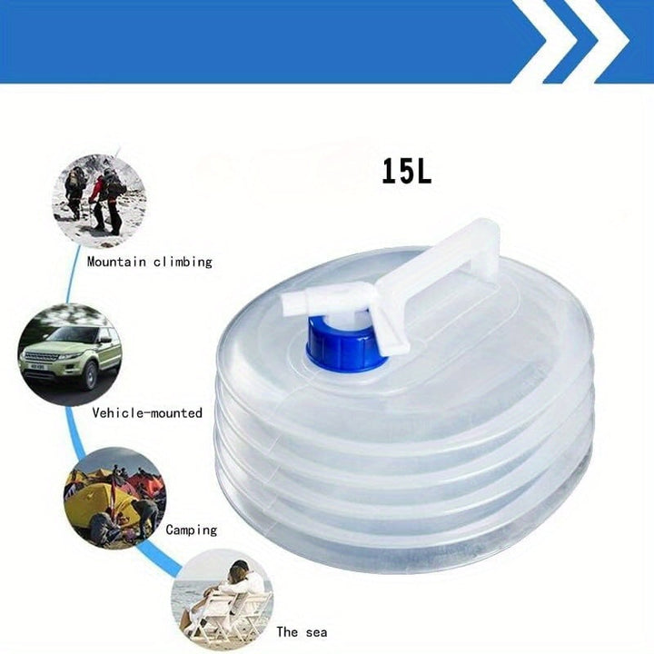 Réservoir d'eau pliable AquaTrek Flow15 | Volume de 15 L | Avec robinet et protection contre les fuites | 30×28×11 cm