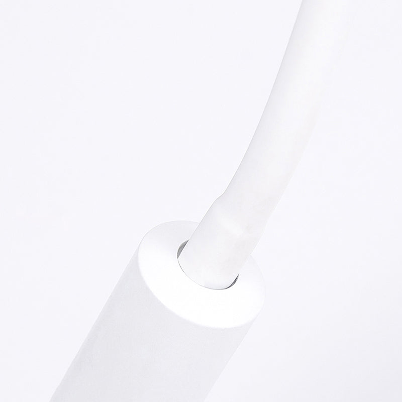 Applique murale cylindrique contemporaine réglable pour la lecture - Lampe LED en silicone et métal noir/blanc