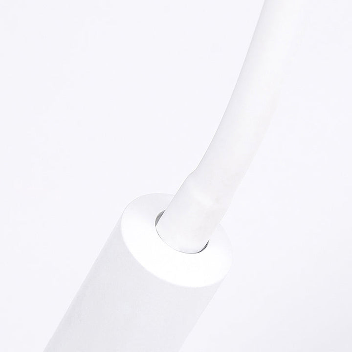 Applique murale cylindrique contemporaine réglable pour la lecture - Lampe LED en silicone et métal noir/blanc