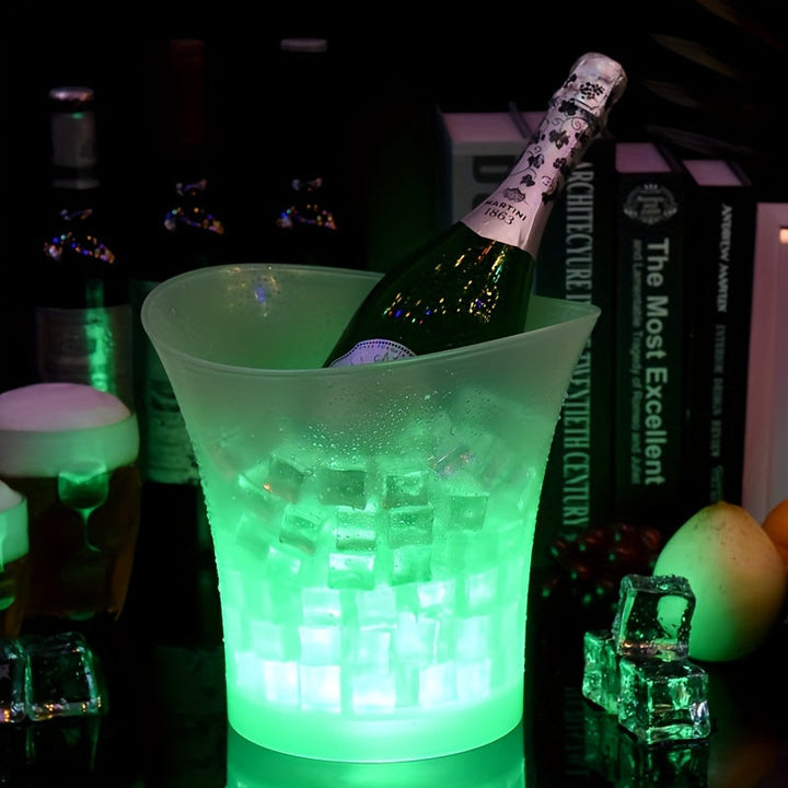 LumiChill Seau à Glace LED | Seau de 5L | Fonctionne sur Batterie | Décoration de Fête & Événement