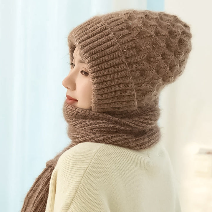 1+1 GRATUIT | ScarfBeanie - Écharpe pour femme et bonnet en un