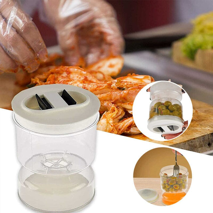 PicklePal - Conteneur pour cornichons et olives avec passoire