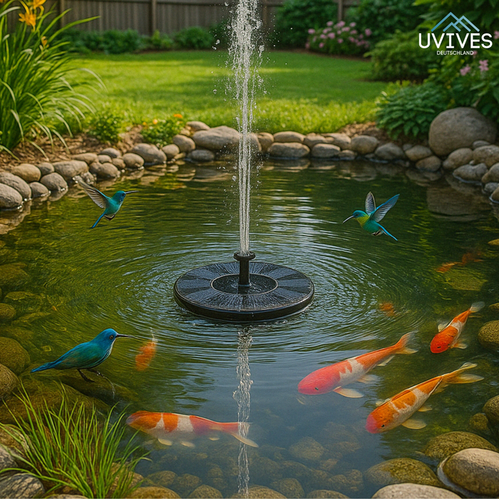 AquaBloom™ – Fontaine solaire pour tranquillité et élégance dans le jardin
