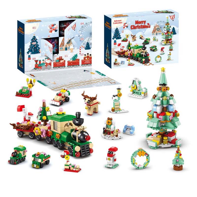 BuildaTree™ – Calendrier de l'Avent avec des pièces de sapin de Noël