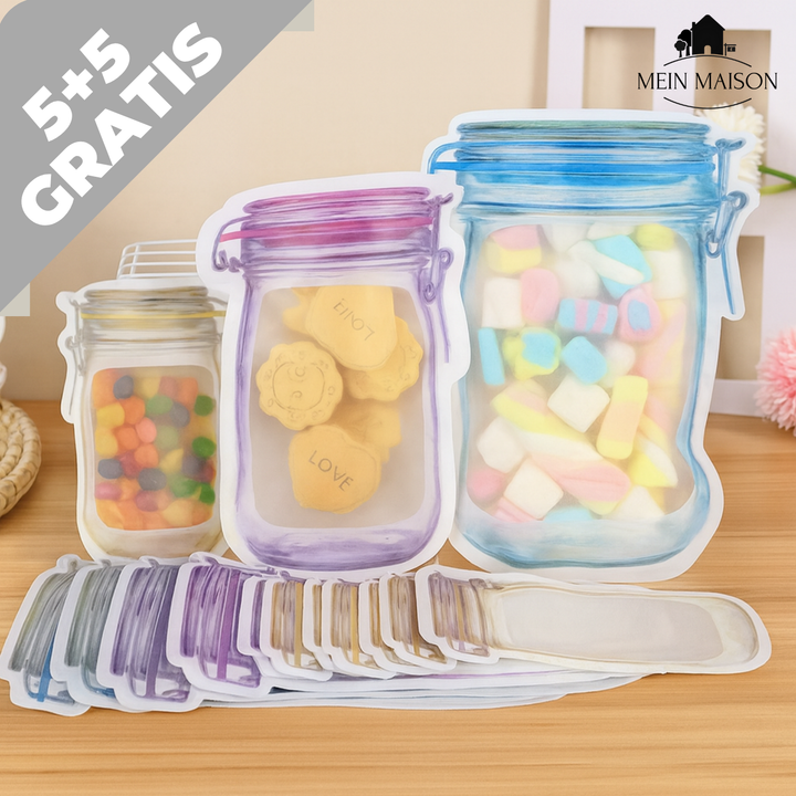 5+5 GRATUIT | EcoJar – Sacs réutilisables au design de bocaux !