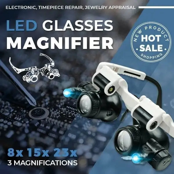 OptiBright - Lunettes loupe LED