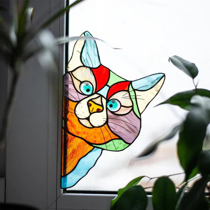 CatPeek – Attrape-soleil en chat fait main pour votre fenêtre !