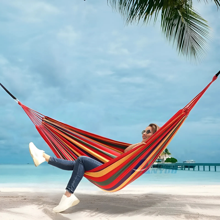 RelaxoLounge Hamac | Toit en toile robuste | Design anti-dérapant | Charge maximale 200 kg