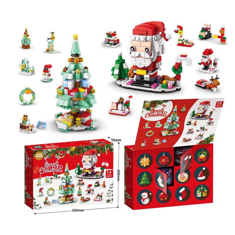 BuildaTree™ – Calendrier de l'Avent avec des pièces de sapin de Noël