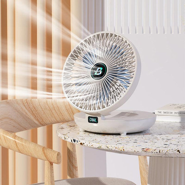 BriseFlex Ventilateur de Table et Mural Pliable | Sans Fil & Ultra Silencieux | 3 Vitesses | Rechargeable