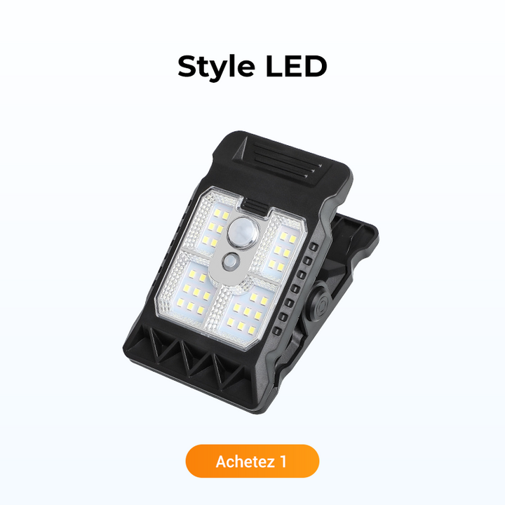 Lumière solaire extérieure à clip