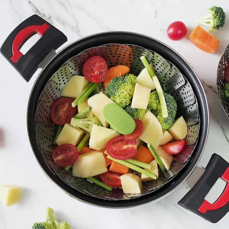 (1+1 gratuit) Kuchmi™ - Cuiseur vapeur pliable en acier en forme de fleur - Préparez vos repas en préservant tous les nutriments ! [Réduction valable jusqu'à 10h]