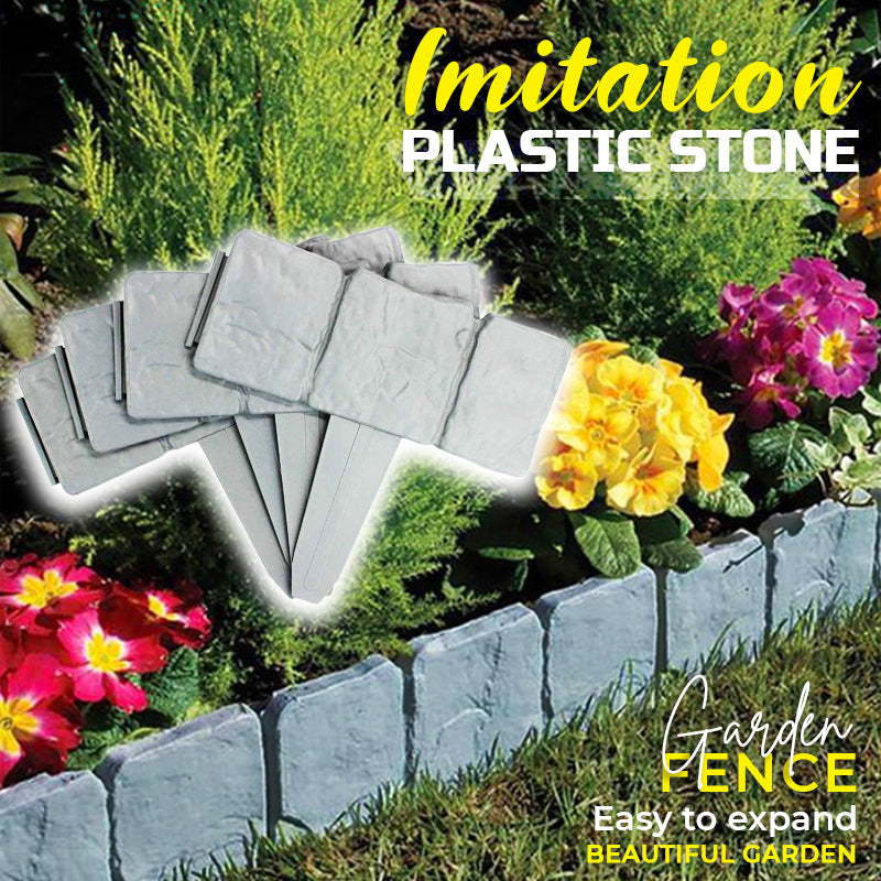 5+5 GRATUIT | StonePath - Clôture de jardin de haute qualité et durable en pierre simulée