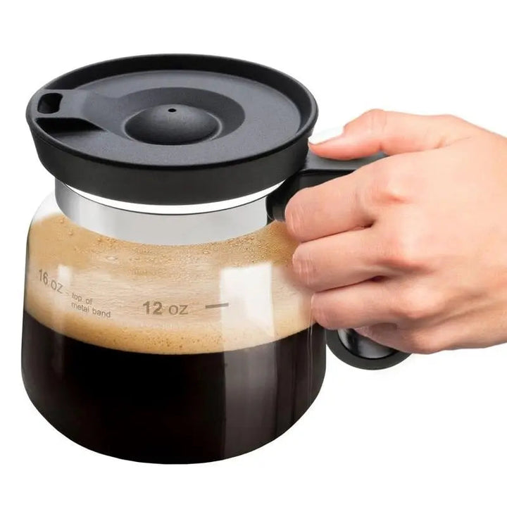 BrewMate – Tasse en verre élégante avec design de cafetière