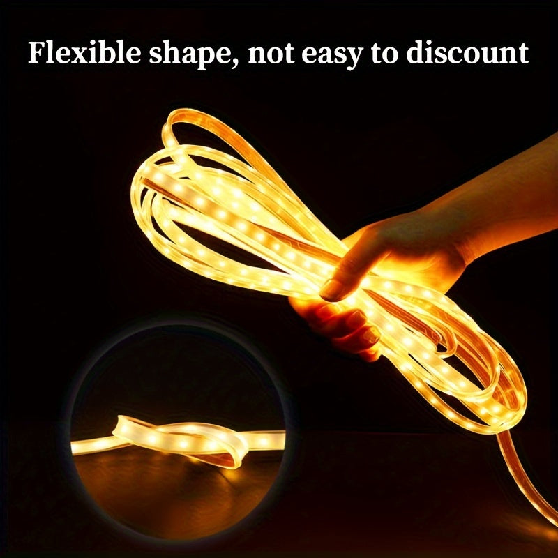 Solvara Flexible Tube LED Solaire avec Télécommande | Éclairage Extérieur Créatif | Énergétiquement Efficace & Résistant aux Intempéries