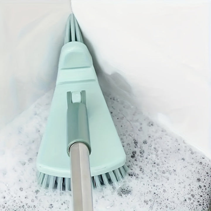 Brosse de sol multifonction SCRUBELLO | Poignée en aluminium réglable | Poils durs | Pour salle de bain, cuisine et balcon