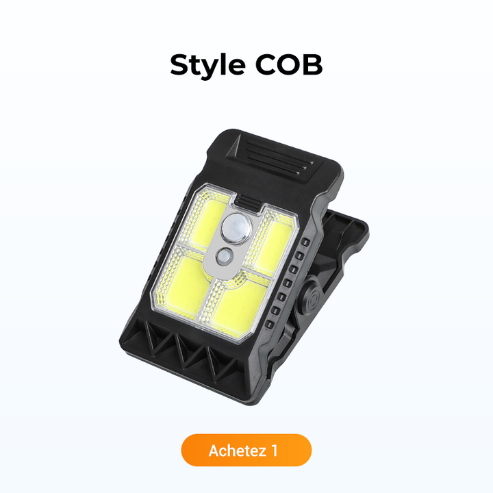 Lumière solaire extérieure à clip