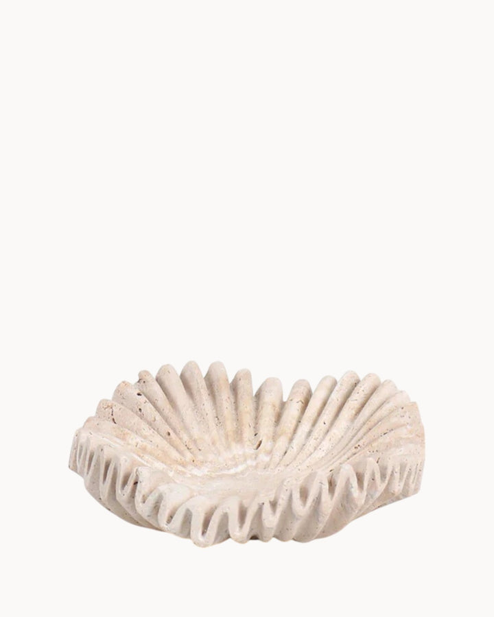 Plateau en marbre - Plateau décoratif rétro beige style Wabi-Sabi 20/30 cm