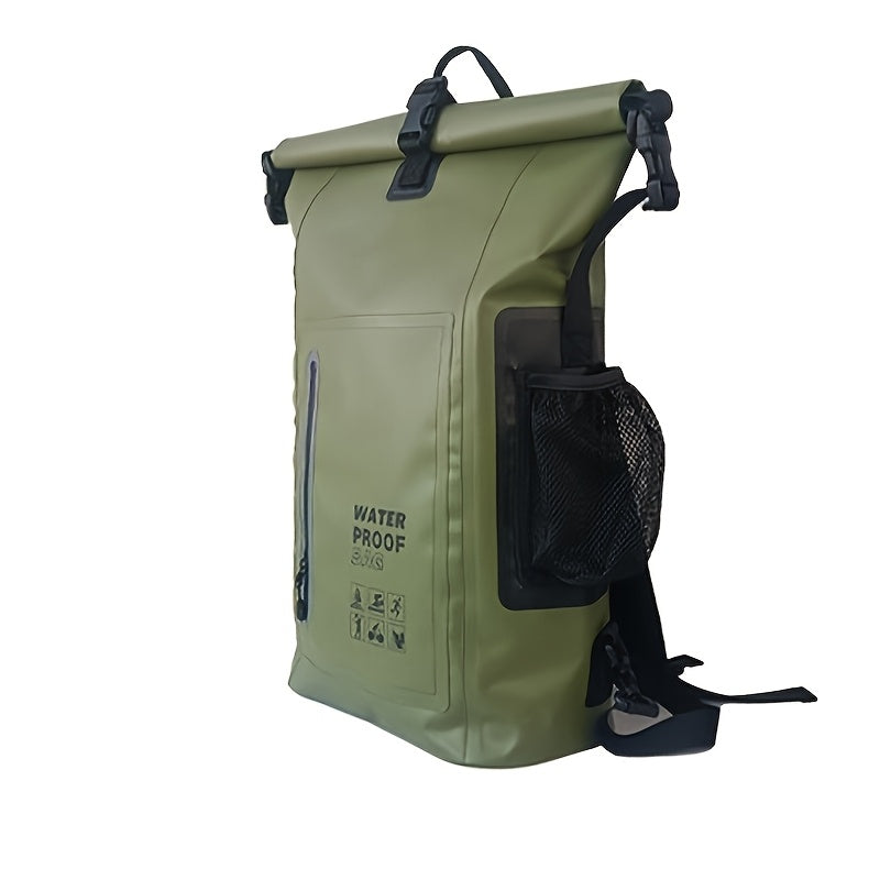 DryTrek Sac à dos de plein air étanche 25L | Rolltop avec fermeture à clip | Design robuste | Parfait pour le kayak, la randonnée et la plage