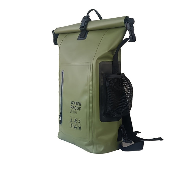 DryTrek Sac à dos de plein air étanche 25L | Rolltop avec fermeture à clip | Design robuste | Parfait pour le kayak, la randonnée et la plage