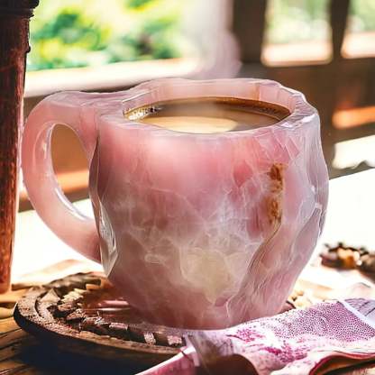 Tasses à café GlaceCup | Fait main & Cristal minéral | Isolant & Compatible avec le micro-ondes | 350–450 ml