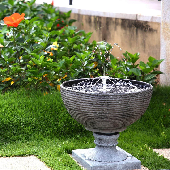 WaterGlow – Fontaine solaire avec LED et 4 motifs de jets d'eau différents !